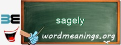 WordMeaning blackboard for sagely